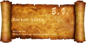 Bartos Viola névjegykártya